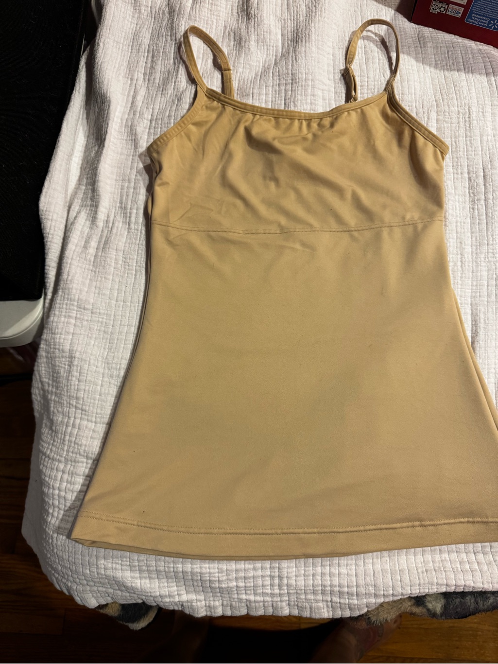 Maidenform Camisole Beige Cami Long Length Firm Shaper Lightweight 3266 Sz L